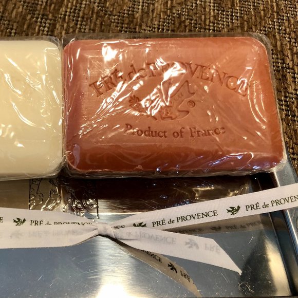 Pre de Provence Pomegranate and Milk Soap Bar 250g 8.8oz ea & Tray Lot 2 NEW NWT - Picture 5 of 13